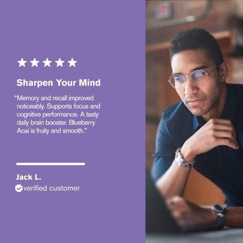 500mg Focus + Memory Tablets - Blueberry Acai - Mood Tablets - Thumbnail 7