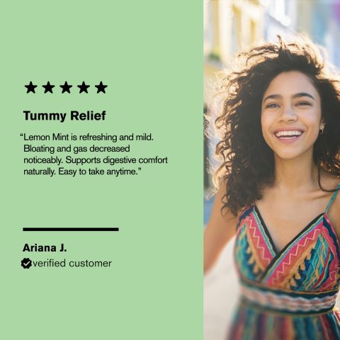 500mg Gas & Bloating Relief Tablets - Lemon Mint - Mood Tablets - Thumbnail 7