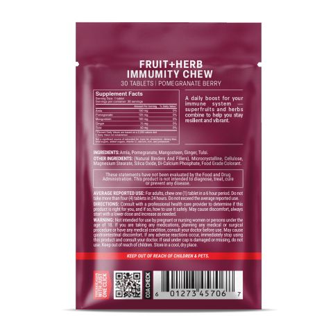 500mg Fruit + Herb Immunity Tablets - Pomegranate Berry - Mood Tablets - Thumbnail 8