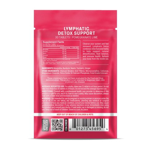 500mg Lymphatic Detox Support Tablets - Pomegranate Lime - Mood Tablets - Thumbnail 8