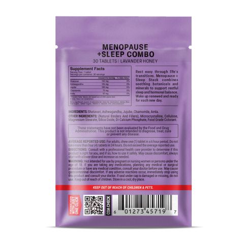 500mg Menopause + Sleep Combo Tablets - Lavender Honey - Mood Tablets - Thumbnail 8