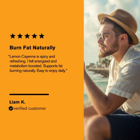 500mg Green Tea Thermogenic Tablets - Lemon Cayenne - Mood Tablets - Thumbnail 7