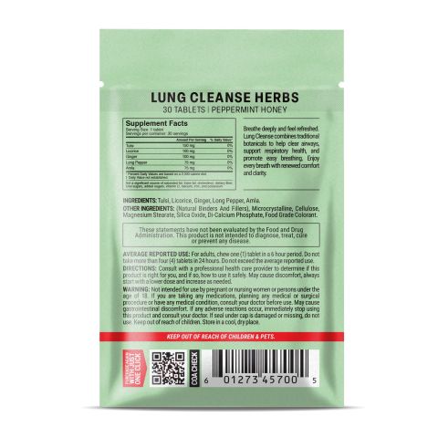 500mg Lung Cleanse Tablets - Peppermint Honey - Mood Tablets - Thumbnail 8