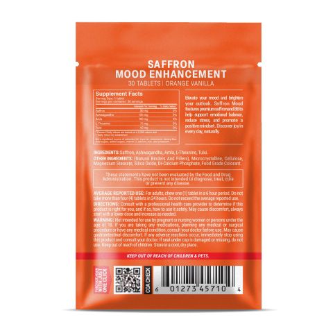 380mg Saffron Mood Tablets - Orange Vanilla - Mood Tablets - Thumbnail 8