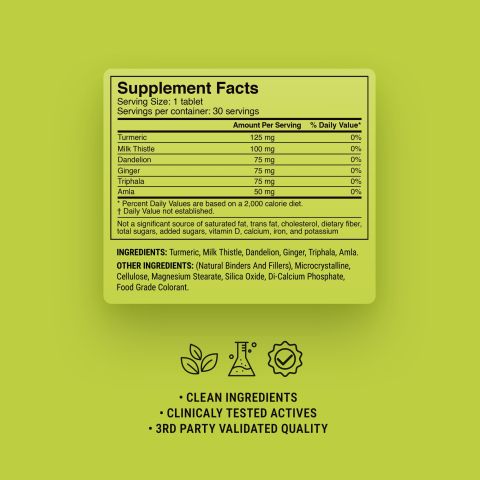 500mg Liver + Digestion Combo Tablets - Lime Ginger - Mood Tablets - Thumbnail 9