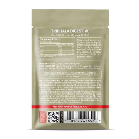 500mg Triphala Digestive Tablets - Cardamom Lemon - Mood Tablets - Thumbnail 8