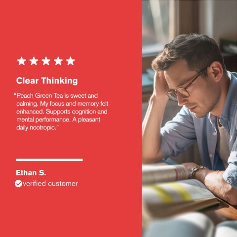 500mg Nootropic Clarity Tablets - Peach Green Tea - Mood Tablets - Thumbnail 7