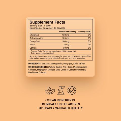 500mg Hormone Balance Tablets - Peach Ginger - Mood Tablets - Thumbnail 9