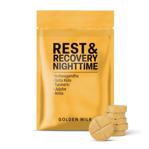 500mg Rest & Recovery Nighttime Tablets - Golden Milk - Mood Tablets - Thumbnail 2