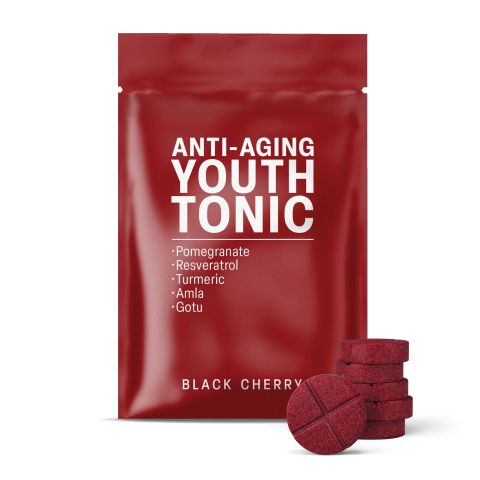 500mg Anti-Aging Youth Tonic Tablets - Black Cherry - Mood Tablets - Thumbnail 2