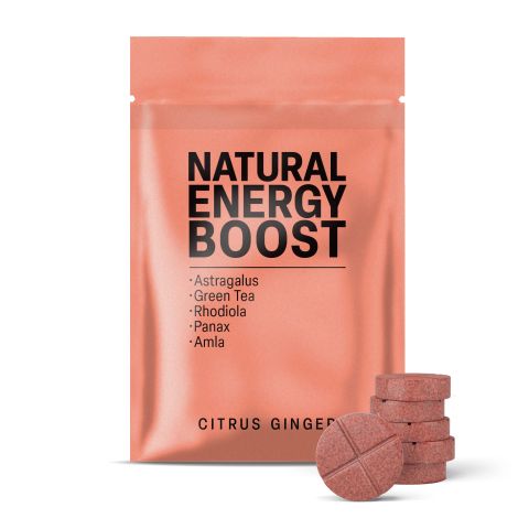 500mg Natural Energy Boost Tablets - Citrus Ginger - Mood Tablets - Thumbnail 2