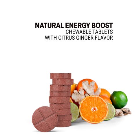 500mg Natural Energy Boost Tablets - Citrus Ginger - Mood Tablets - Thumbnail 4