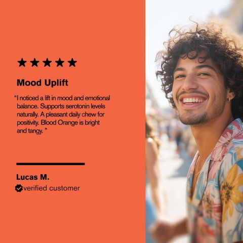 500mg Serotonin Support Tablets - Blood Orange - Mood Tablets - Thumbnail 7