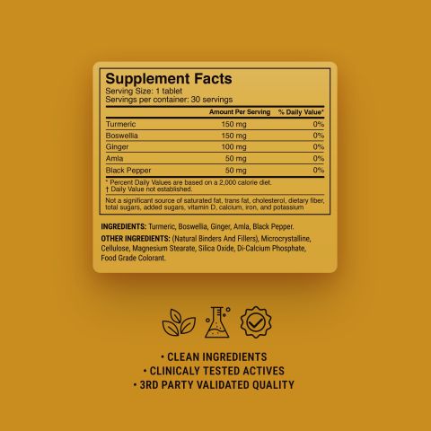500mg Joint Support Tablets - Orange Ginger - Mood Tablets - Thumbnail 9