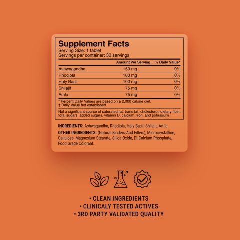 500mg Anti-Stress Tablets - Cardamon Vanilla Chai - Mood Tablets - Thumbnail 9