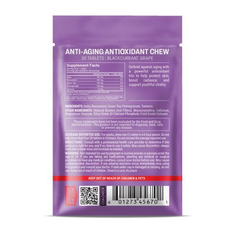 500mg Anti-Aging Antioxidant Tablets - Blackcurrant Grape - Mood Tablets - Thumbnail 8