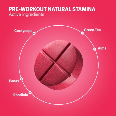 500mg Pre-Workout Natural Stamina Tablets - Berry Lemon - Mood Tablets - Thumbnail 5