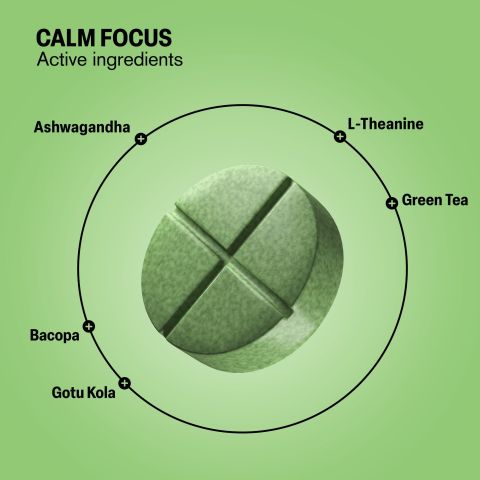 500mg Calm Focus Tablets - Matcha Citrus - Mood Tablets - Thumbnail 5