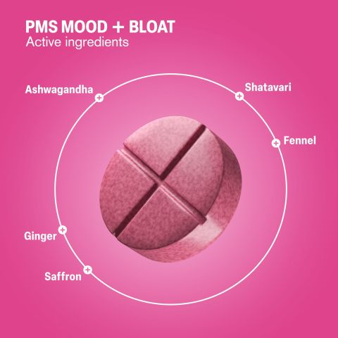 500mg PMS Mood + Bloat Tablets - Raspberry Vanilla - Mood Tablets - Thumbnail 5