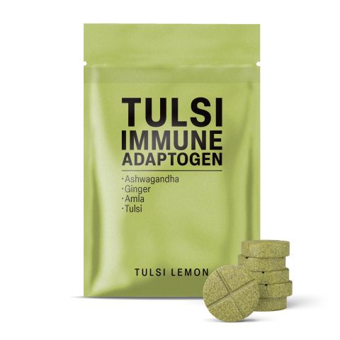 500mg Tulsi Immune Adaptogen Tablets - Tulsi Lemon - Mood Tablets - Thumbnail 2