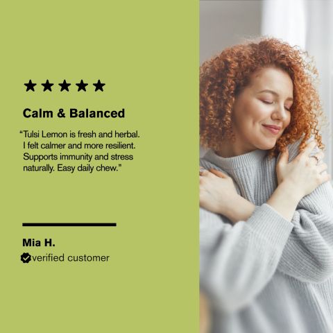 500mg Tulsi Immune Adaptogen Tablets - Tulsi Lemon - Mood Tablets - Thumbnail 7