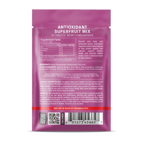 500mg Antioxidant Superfruit Mix Tablets - Berry Pomegranate - Mood Tablets - Thumbnail 8