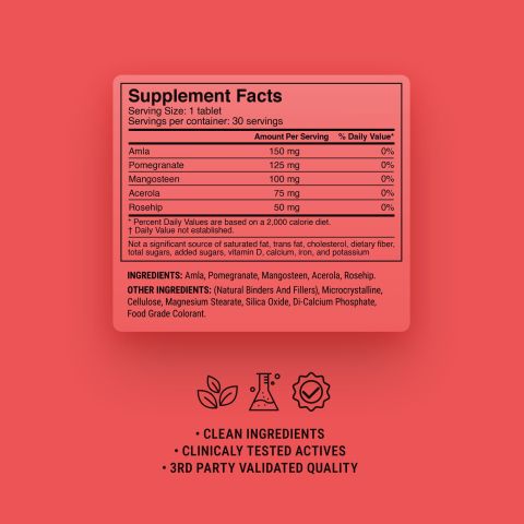 500mg Women's Beauty Tonic Tablets - Strawberry Rose - Mood Tablets - Thumbnail 9