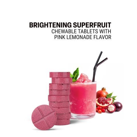 500mg Skin Brightening SuperFruit Tablets - Pink Lemonade - Mood Tablets - Thumbnail 4