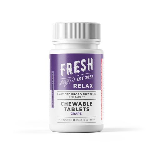 Broad Spectrum CBD Tablets - 25mg - Grape - Fresh - Thumbnail 3
