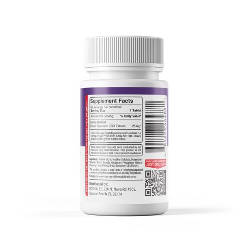 Broad Spectrum CBD Tablets - 25mg - Grape - Fresh - Thumbnail 10