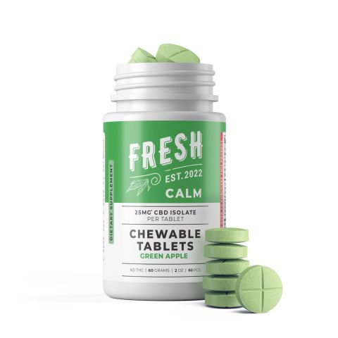CBD Isolate Tablets - 25mg - Green Apple - Fresh - Thumbnail 2