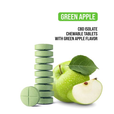 CBD Isolate Tablets - 25mg - Green Apple - Fresh - Thumbnail 6