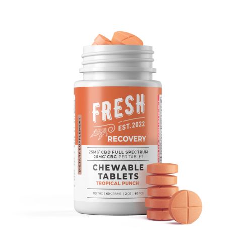 Full Spectrum CBD & CBG Tablets - 50mg - Tropical Punch - Fresh - Thumbnail 2