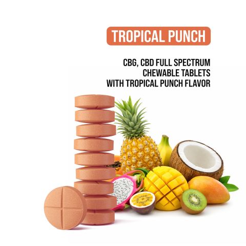 Full Spectrum CBD & CBG Tablets - 50mg - Tropical Punch - Fresh - Thumbnail 6