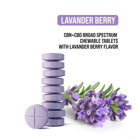 Broad Spectrum CBD, CBN, Melatonin Tablets - 31mg - Lavender Berry - Fresh - Thumbnail 6