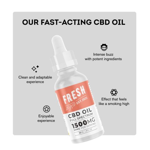 Full Spectrum CBD Oil - 1,500mg - Fresh - Thumbnail 3