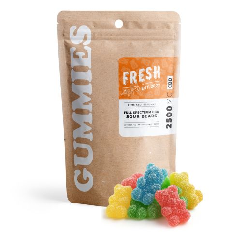 Full Spectrum CBD Gummies - 50mg - Sour Bears - Fresh - Thumbnail 2