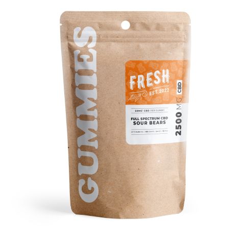Full Spectrum CBD Gummies - 50mg - Sour Bears - Fresh - Thumbnail 3