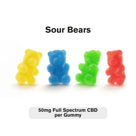 Full Spectrum CBD Gummies - 50mg - Sour Bears - Fresh - Thumbnail 4