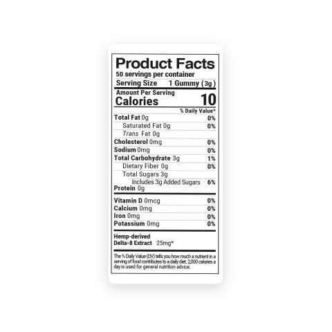 Delta 8 Gummies - 25mg - Gummy Bears - Fresh - Thumbnail 10
