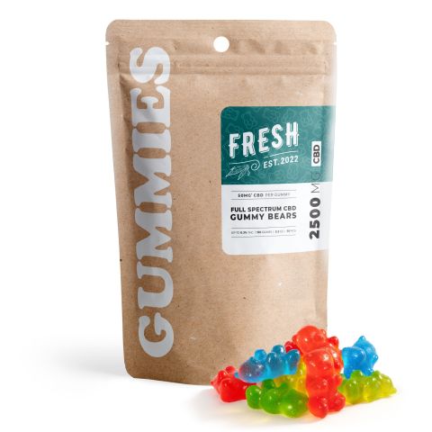 Full Spectrum CBD Gummies - 50mg - Gummy Bears - Fresh - Thumbnail 3