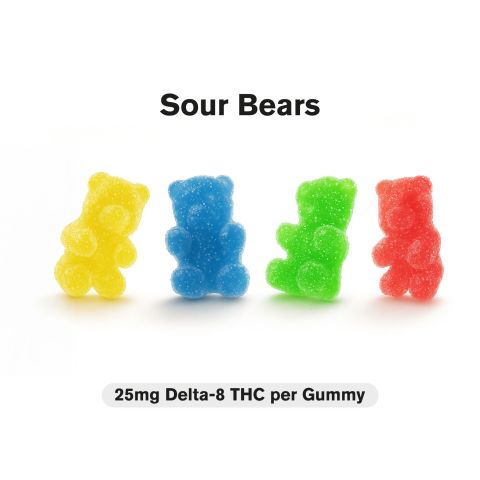 Delta 8 Gummies - 25mg - Sour Bears - Fresh - Thumbnail 4