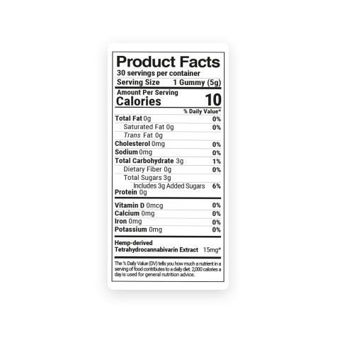 THCV Gummies - 15mg - Blueberry - Fresh - Thumbnail 10