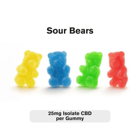 CBD Isolate Gummies - 25mg - Sour Bears - Fresh - Thumbnail 4