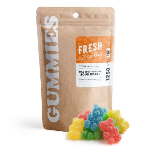 Full Spectrum CBD Gummies - 25mg - Sour Bears - Fresh - Thumbnail 2