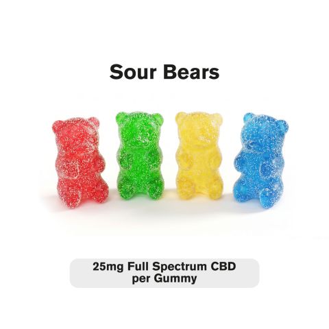 Full Spectrum CBD Gummies - 25mg - Sour Bears - Fresh - Thumbnail 4