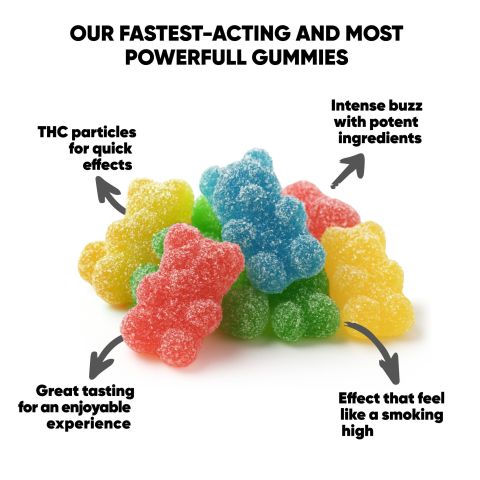 Full Spectrum CBD Gummies - 25mg - Sour Bears - Fresh - Thumbnail 5