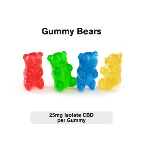 CBD Isolate Gummies - 25mg - Gummy Bears - Fresh - Thumbnail 2