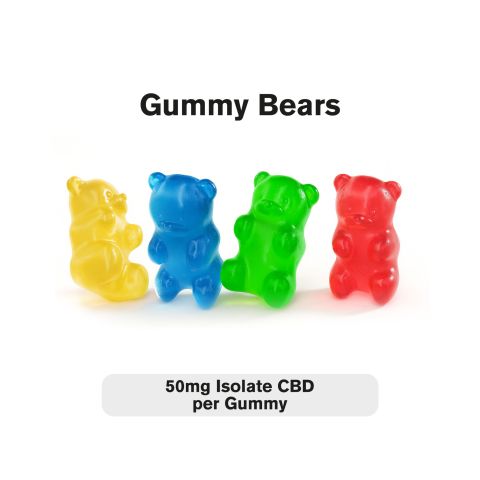 CBD Isolate Gummies - 50mg - Gummy Bears - Fresh - Thumbnail 2