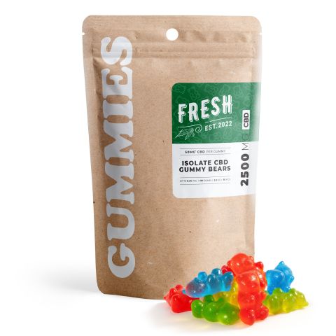CBD Isolate Gummies - 50mg - Gummy Bears - Fresh - Thumbnail 3